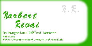 norbert revai business card